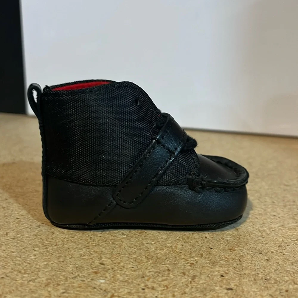 Polo Ralph Lauren Ranger Crib Shoes Booties black Baby Infant Boys Girls Size 0